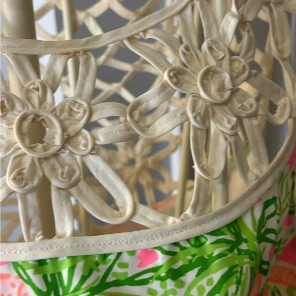 LILLY PULITZER Women's 10 Pink green & orange carrot print sleeveless dress #983 - Picture 3 of 8